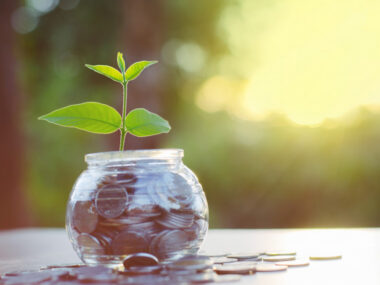 infection | Alzheimer's News Today | Research Funding | A plant seedling grows out of a jar of money