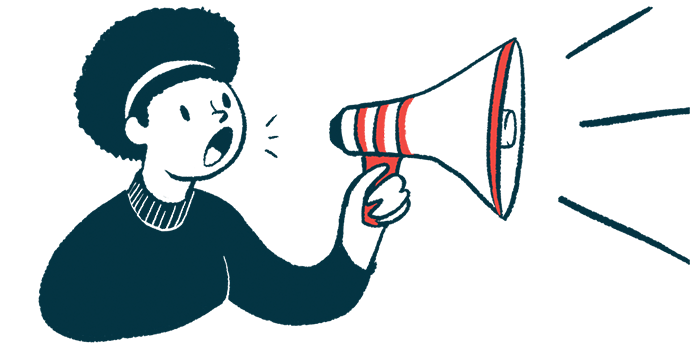 DNL919 | Alzheimer's News Today | clinical hold | illustration of woman using megaphone