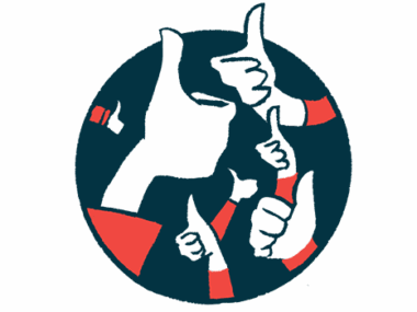 An illustration shows hands together in a circle giving the thumbs-up sign.