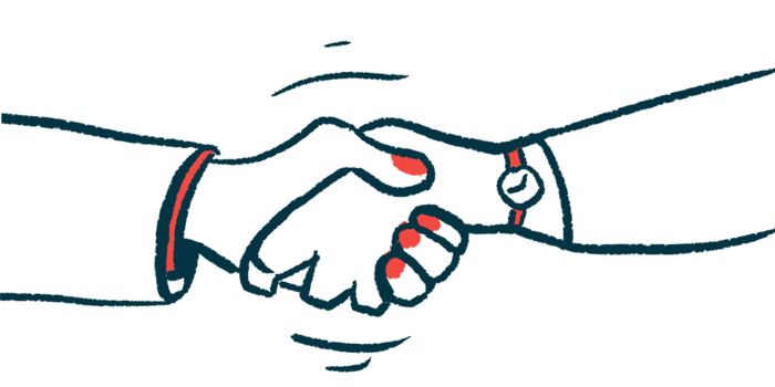 Two hands are shown in a handshake.