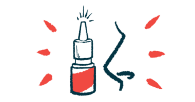 An illustration shows a bottle of intranasal therapy.