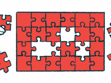 Four hands are shown putting pieces in a puzzle.
