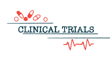 Illustration of the word 'clinical trials.'