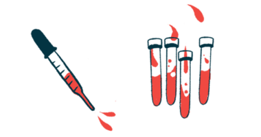 A dropper and four vials containing red liquid are shown.