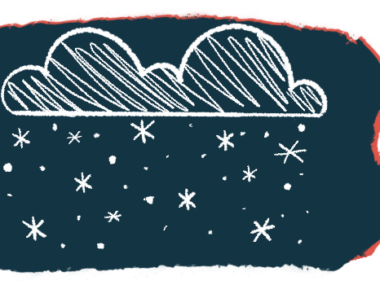 A cloud floats by in the night sky as stars twinkle in the distance.